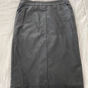 Vegan leather pencil skirt